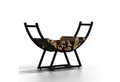 HAGO Kaminholzregal Feuerholzregal 94x21x55cm Kaminholz Holzlager Brennholz Stahl Stapelhi