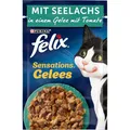 Felix Sensations Gelees Katzenfutter nass, mit Seelachs und Tomate in Gelee, 26er Pack (26 x 85g)