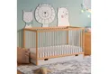 Kids Collective Kinderbett Babybett Gitterbett 60x120 und 70x140 cm höhenverstellbar, mit Schublade Natur mix Weiß 60x120 cm von Geburt bis 3. Lebensjahr