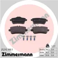 Hinterachse ZIMMERMANN 25215.190.1 Bremsbelagsatz, Scheibenbremse für MERCEDES-B