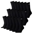 PUMA 18 Paar Socken Cush Crew Sportsocken Tennis Socken Unisex, Farbe:200 - black, Socken & Strümpfe:35-38