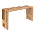 House Nordic Bank Benidorm Teak Holz 90 cm Holzbank Gartenbank Sitzbank