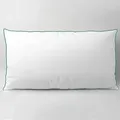 KNERST® Traumkissen zum Reinkuscheln - Kopfkissen für verführerisch weiche Nächte - ergonomisches Schlafkissen - Größe: 40x80 cm - Weiß/Grün