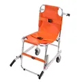 VEVOR EMS-Treppenstuhl 159kg Tragfähigkeit faltbarer Notfall-Treppensteigrollstuhl aus Alu mit 2 Rädern tragbarer Treppenlift Krankenwagen Feuerwehrmann Evakuierung für ältere Menschen und Behinderte