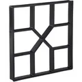 Relaxdays Betonform Polypropylen Schwarz Wiederverwendbar 4 cm x 40 cm x 40 cm 540 g