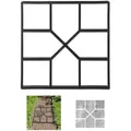 Relaxdays Betonform, Schwarz, Kunststoff, 40x4x40 cm, Gartenzubehör, Gartenpflege, Gartengeräte