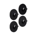 silwy® Magnet-Pins Flex (4er Set) inkl. vier Metall-Nano-Gel-Pads Black - perfekt für Notizen, Karten und Poster - perfekt für Camping, Caravaning, Boating, Home, Living oder Business