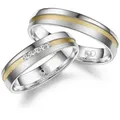 MARRYA Trauring Silber Ringe Trauringe Eheringe Partnerringe goldfarben|silberfarben 56