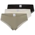 Schiesser String Modern Multipacks (3er Pack) Spitzenbänder, Baumwollmischung, Single Jersey bunt 40