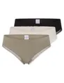 Schiesser Damen 3 Pack Tanga String mit Spitze - Modern Multipacks