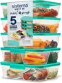Sistema NEST IT Frischhaltedosen Meal Prep Boxen, 1,9 l, luftdichte Vorratsdosen