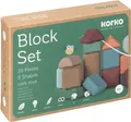 Korko Bauklotzset aus Kork - Leise, farbenfroh, sicher und voller Liebe für die Umwelt (20 Klötze)
