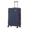 YONSLY Koffer Suitcase, Trolley Reisekoffer, Rollkoffer Handgepäck mit 4 Rollen 360°, Hartschalenreisekoffer, Zahlenschloss, Weicher Gummigriff (XL, Dunkelblau)