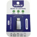 Sunix - Adapter Micro-usb Buchse Auf Iphone Wandelt Micro-usb Zu Iphone Kompatibel Mit Smartphone Silber