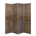 Raumteiler Trennwand Paravent Holz Braun Sichtschutz Raumtrenner Homestyle4u