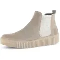 Gabor Chelseaboots, Plateau, Stiefelette, Schlupfschuh mit dezenten Kontrastnähten beige 39 EU (6 UK)