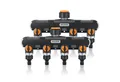 Brandson 4-Wege Verteiler 4-fach Schlauchverteiler, Gartenschlauch Wasserverteiler, 3/4 1/2 Zoll, (Spar-Set, 2-tlg., 2er Set), Regulierbarer Wasserhahn Schlauch Verteiler für Gartenbewässerung
