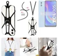 K-S-Trade Handyhülle für TCL 305i, 3in1 Handykette Handyband Handykordel Halsband Smartphone-Ring