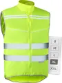 Prowiste Fahrradweste Herren & Damen – Hohe Sichtbarkeit in Neon Gelb & Reflektorstreifen – Atmungsaktiv (Mesh) – mit Rückentasche (DE/NL/SE/PL, Alphanumerisch, XL, Regular, Regular)