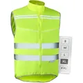Prowiste Warnweste Fahrradweste Herren & Damen – Hohe Sichtbarkeit in Neon Gelb (Einzelartikel, 1-tlg., 1 x Bike Vest) Atmungsaktiv (Mesh) & Rückentasche – Hohe Sichtbarkeit beim Laufen gelb XL
