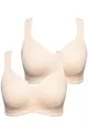 Ulla Popken Bügel-BH Mikrofaser-BH 2er-Pack ohne Bügel