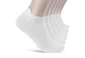 sockenkauf24 Sneakersocken 6 Paar Sneaker Socken Damen & Herren mit Fersenlasche (Weiß, 35-38) Anti-Blasen Schutz Rutschfest Atmungsaktiv - 13600 WP