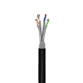 goobay 52768 Cat 7 Outdoor Netzwerkkabel, Verlegekabel, S/FTP (PiMF), OFC, 600 MHz, 2-fach geschirmt, AWG 23/1, PE Mantel, schwarz, 100m, 100 Meter