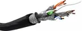 Goobay CAT 7 Outdoor Netzwerkkabel, S/FTP (PiMF), schwarz, 100 m