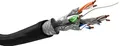 Goobay/CAT 7 Outdoor Netzwerkkabel, S/FTP (PiMF), schwarz, 100 m