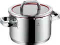 WMF Fleischtopf Function 4, Cromargan® Edelstahl Rostfrei 18/10 (2-tlg), wärmereduzierende Griffe, mit 4 Abgießfunktionen, Innenskalierung