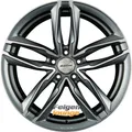 GMP Atom anthracite polished 7.5x17 ET28 - LK5/112 ML66.5 Alufelge grau