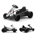 ES-Toys Kinder Elektro Gokart FXI1, weiß, E-Gokart mit Driftfunktion, 5-10km/h