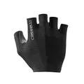 Castelli Espresso-Handschuh für Herren, kurze Finger, mit Polsterung und UV-Schutz, für Straßenradfahren und Kies, Hellschwarz, Größe S