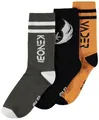 Obi Wan Kenobi Crew-Socken für Herren (3er-Pack), 43/46