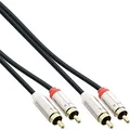 InLine® Slim Audio Kabel 2X Cinch ST/ST, Stereo, 0,5m