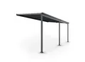 Juskys Terrassendach Borneo 5x3 m Aluminium mit Doppelstegplatten Terrassenüberdachung Dunkelgrau