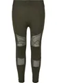 Urban Classics Mädchen Leggings Girls Tech Mesh Leggings Darkolive 122/128