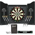 WINMAU Dartscheibe Xtreme, Set, für Steeldarts, aus Sisal, mit 6 Dartpfeilen