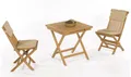 Teak Gartenmöbel-Set "Bristol" Klappstühle,Kissen,Klapptisch 70cm UVP 299€