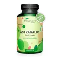 Vegavero Bio Astragalus Kapseln hochdosiert 120 Stück - 750 mg Astragalus Extrakt 15:1 mit 20% Polysacchariden - aus Bio Tragantwurzel - Vegan & laborgeprüft