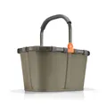 reisenthel carrybag Green Olive– Stabiler Einkaufskorb mit viel Stauraum und praktischer Innentasche – Elegantes und wasserabweisendes Design