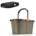 reisenthel Einkaufskorb carrybag olive green Korb Tasche BK5043 + Cover Schwarz