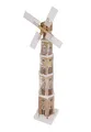 Spetebo LED Dekolicht LED Holz Windmühle mit 20 LED - Höhe ca. 110 cm, LED, warm weiss