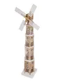 LED Windmühle mit rotierendem Mühlenrad  - 110 cm - Winter Deko Holz Aufsteller