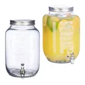 Relaxdays Glas mit Zapfhahn, 8 l, Transparent, Spülmaschinenfest