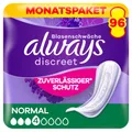 Always Discreet Inkontinenz-Einlagen Normal Monatspaket bei Blasenschwäche, 96 Einlagen (4 Pac
