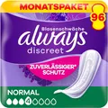 Always Discreet Inkontinenzeinlagen Normal, 96 Binden (4 x 24 Stück) Schutz