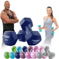 Miweba Sports Neopren Hantelset NKH100 | 𝐏𝐫𝐨𝐟𝐢 Hantel - Hexagon Hanteln Set - Kurzhanteln - Kurzhantel Set - Gymnastikhanteln - Hantel Set - Dumbbell - 0,5-10 Kg (2X 10.0 kg, Königsblau)