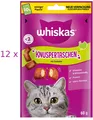 (€ 41,18 /kg) Whiskas Knuspertaschen Truthahn Pute Katzensnack: 12 Beutel x 60 g