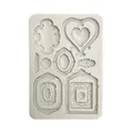 Stamperia - Silicon Mould A5 for Scrapbooking, Bullet Journals and More, Non-Stick Surface, Suitable for Air-Dry Clay, Resin and More, Perfect for Crafts and Gifting (Timeless, Frames)